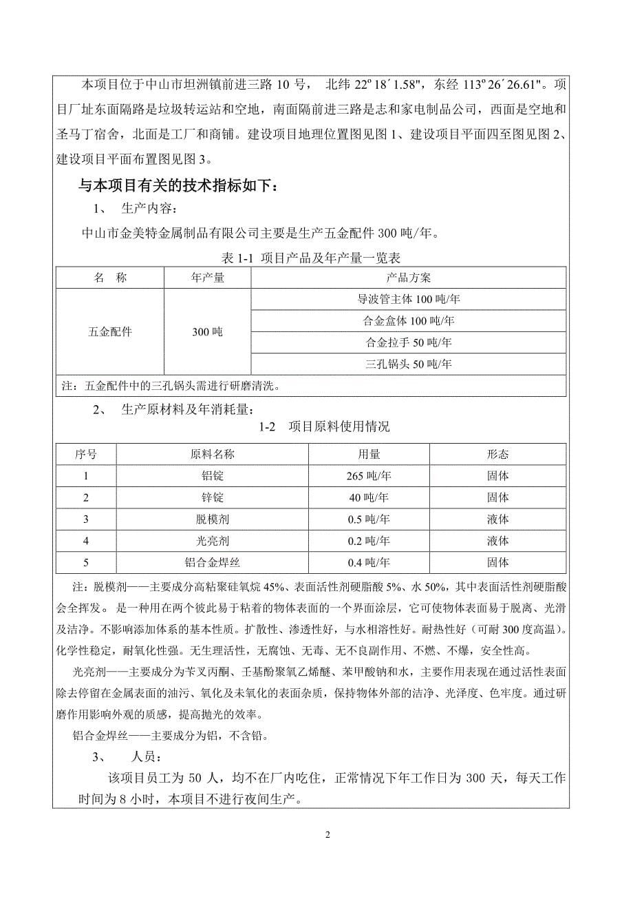 中山市金美特金属制品新建五金配件生产项目环境影响报告表_第5页