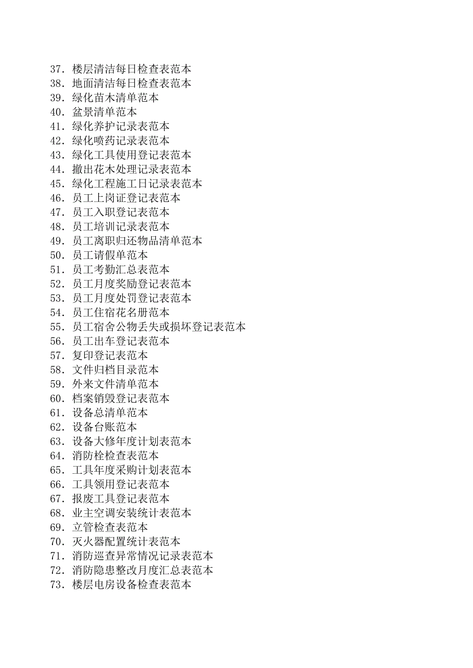 住宅小区物业管理常用表格a版_第2页