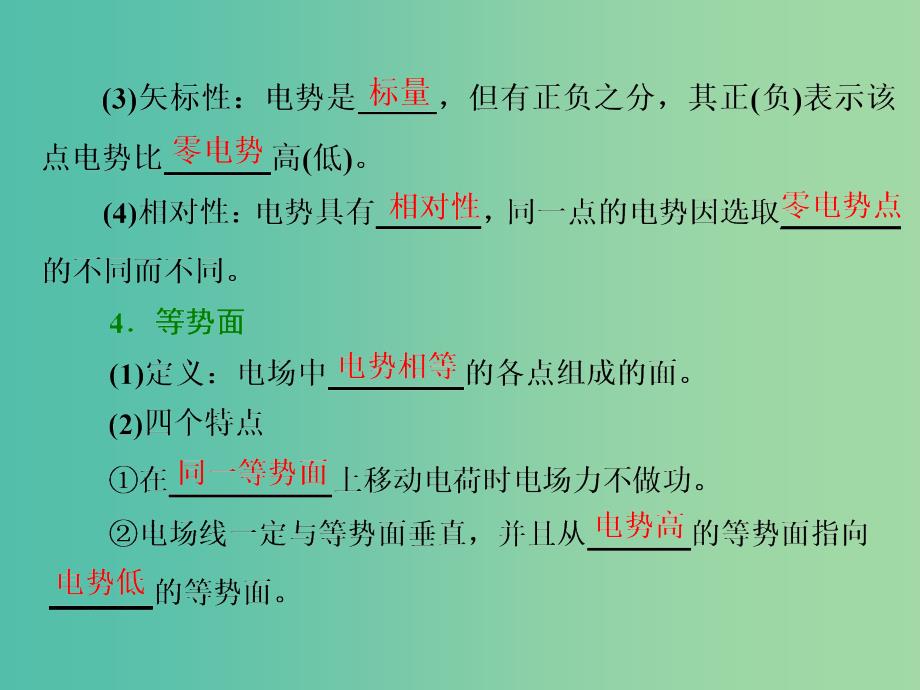 高考物理总复习 第六章 第2节 电场能的性质课件_第3页