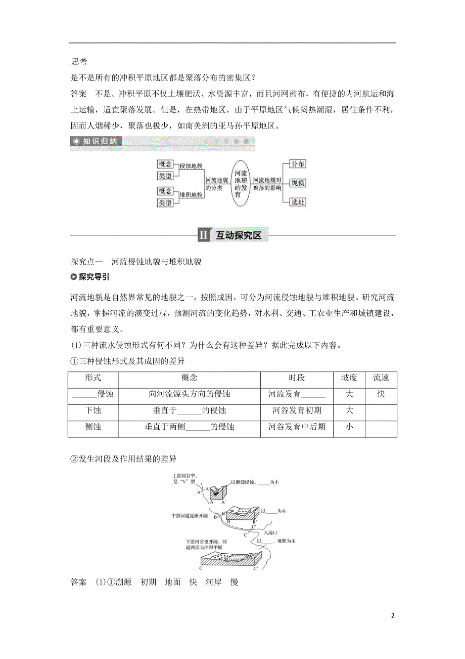 高中地理第四章地表形态的塑造4.3河流地貌的发育学案新人教版必修_第2页