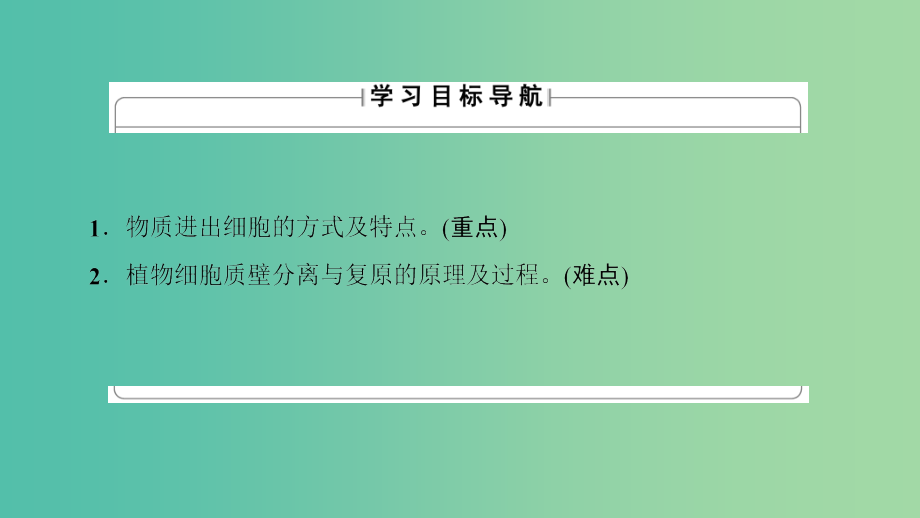 高中生物 第3章 细胞的结构和功能 第3节 物质的跨膜运输课件 苏教版必修1_第2页