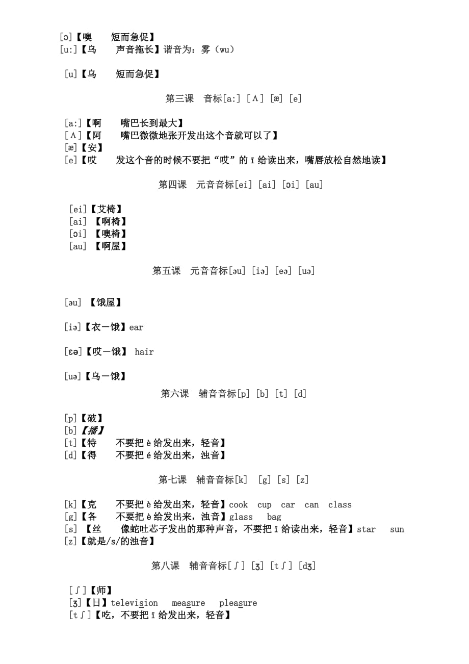 修改好的最全英语48个音标的快速记忆法_第2页