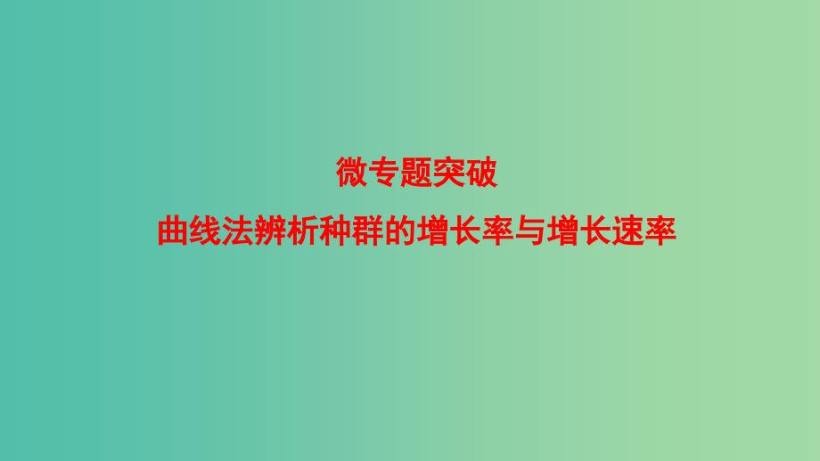 高中生物 第5章 群落 曲线法辨析种群的增长率与增长速率微专题突破课件 浙科版必修3_第1页