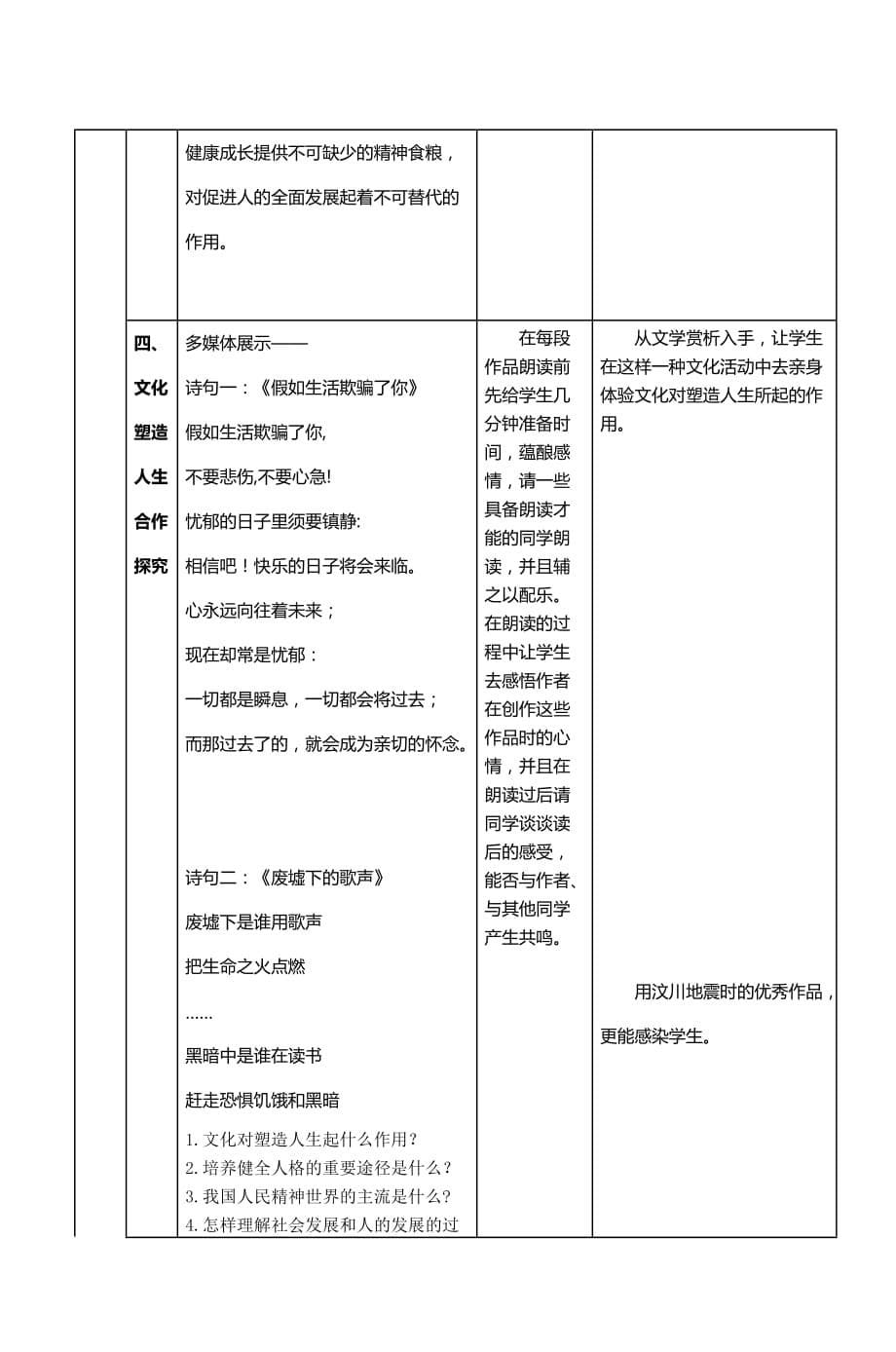 高二政治《文化生活》教学设计范例分析(1)_第5页