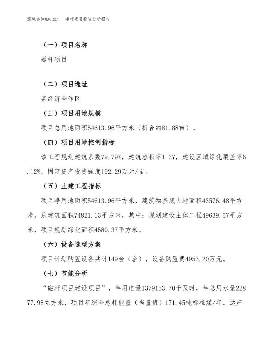 磁杆项目投资分析报告（总投资22000万元）（82亩）_第5页