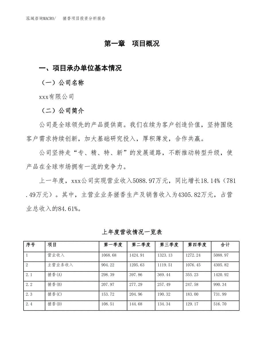 搓香项目投资分析报告（总投资4000万元）（15亩）_第2页