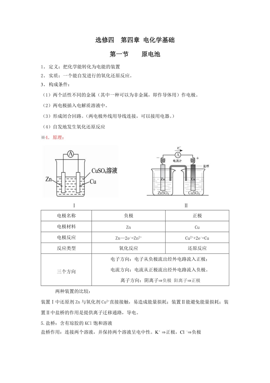 高中化学原电池知识点总结_第1页