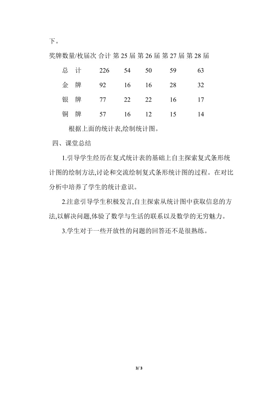 苏教版小学数学五年级上册《第六单元 统计表和条形统计图（二）：第2课时 条形统计图》教学设计_第3页