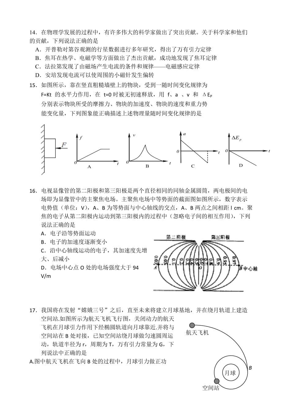 2013高考物理模拟试题_第1页