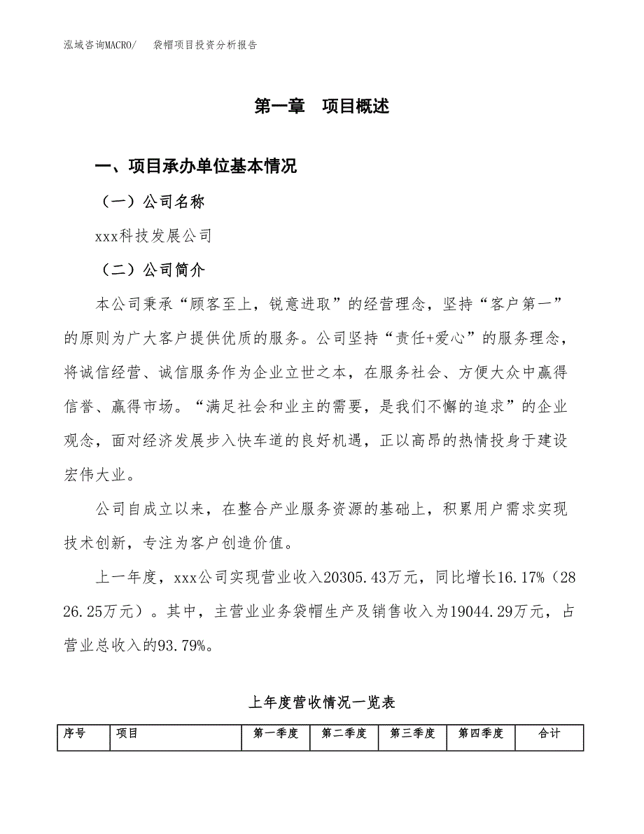 袋帽项目投资分析报告（总投资12000万元）（56亩）_第2页