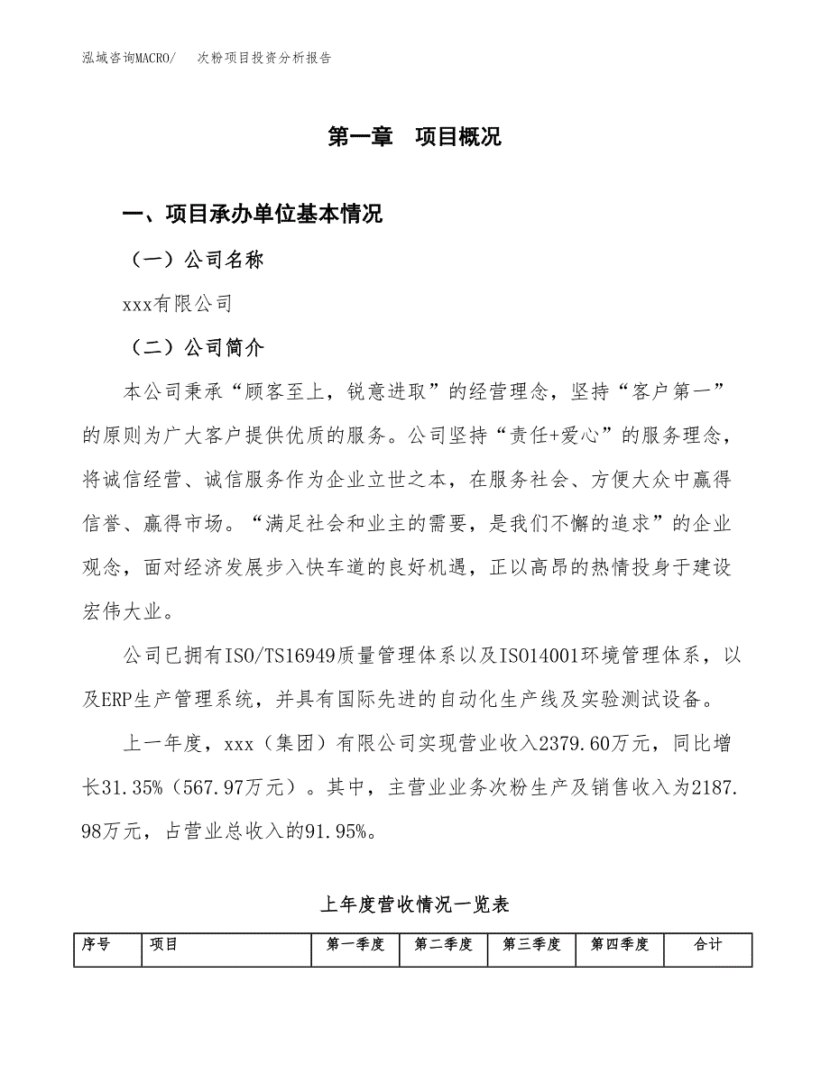 次粉项目投资分析报告（总投资2000万元）（11亩）_第2页