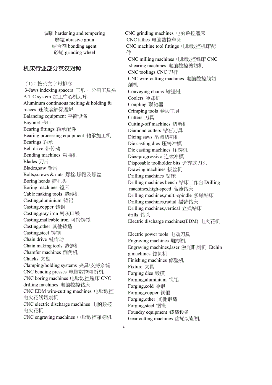 机械专业英语词汇【最新完整版】概要_第4页