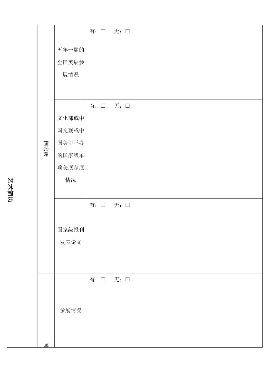 江西省青年美术家协会入会申请表（i）_第2页