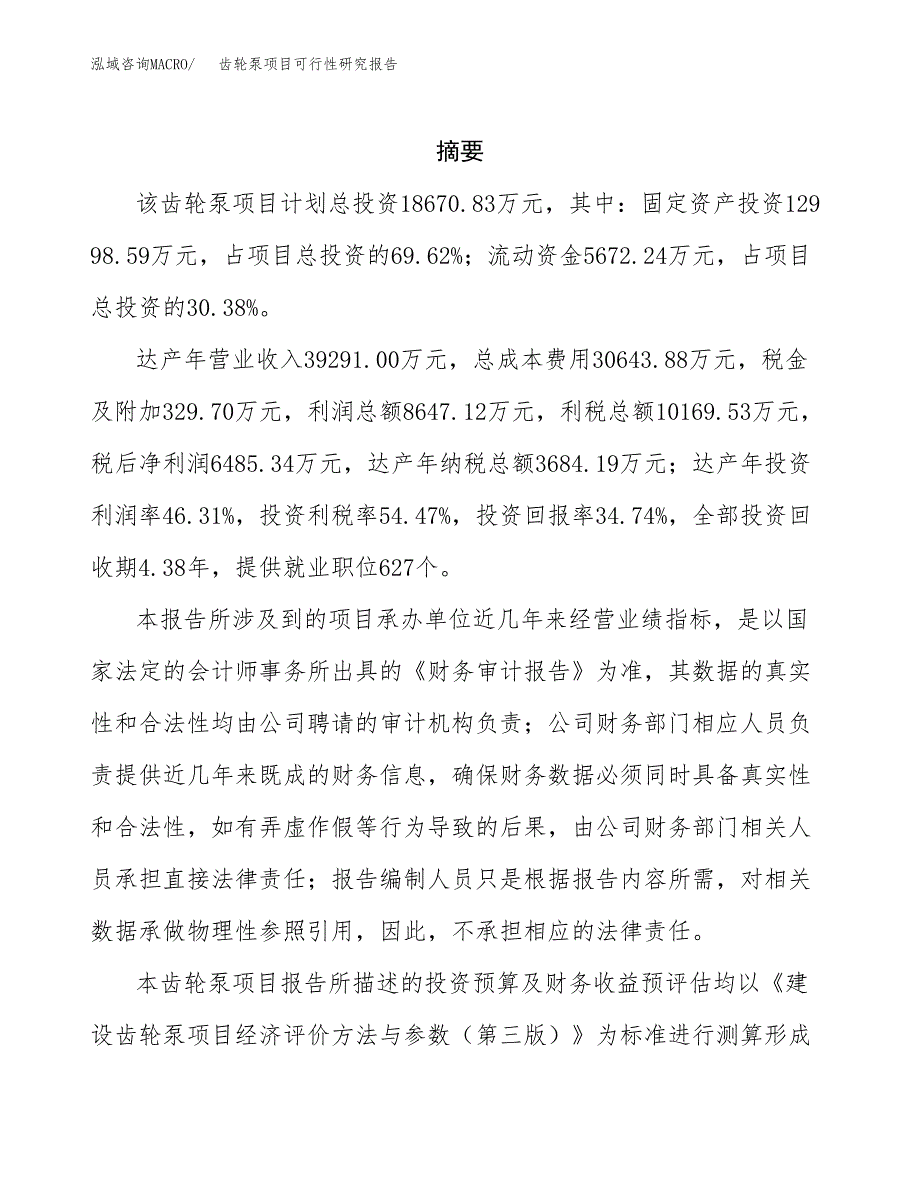 齿轮泵项目可行性研究报告（目录大纲及参考模板）_第2页