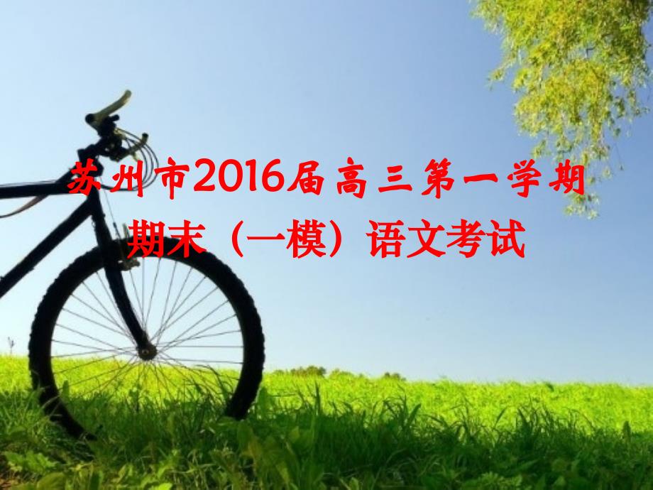 苏州市2016届高三第一学期期末考试概要_第1页