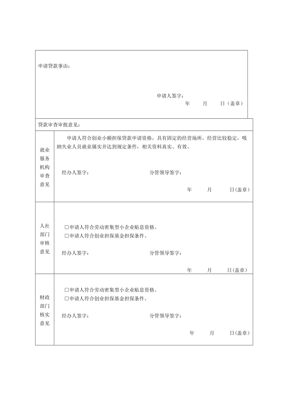 创业小额担保贷款申请审批表附件_第4页