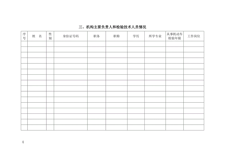 机动车安全技术检验机构检验资格许可申请书_第4页