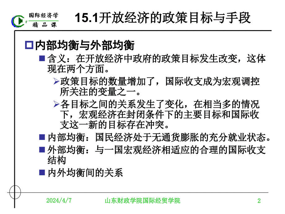 2011最新国际经济学权威课件chap.15开放经济的宏观经济政策.ppt_第2页