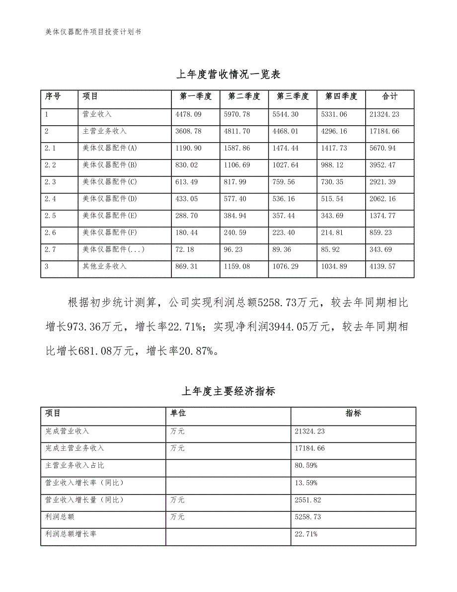 美体仪器配件项目投资计划书（参考模板及重点分析）_第3页