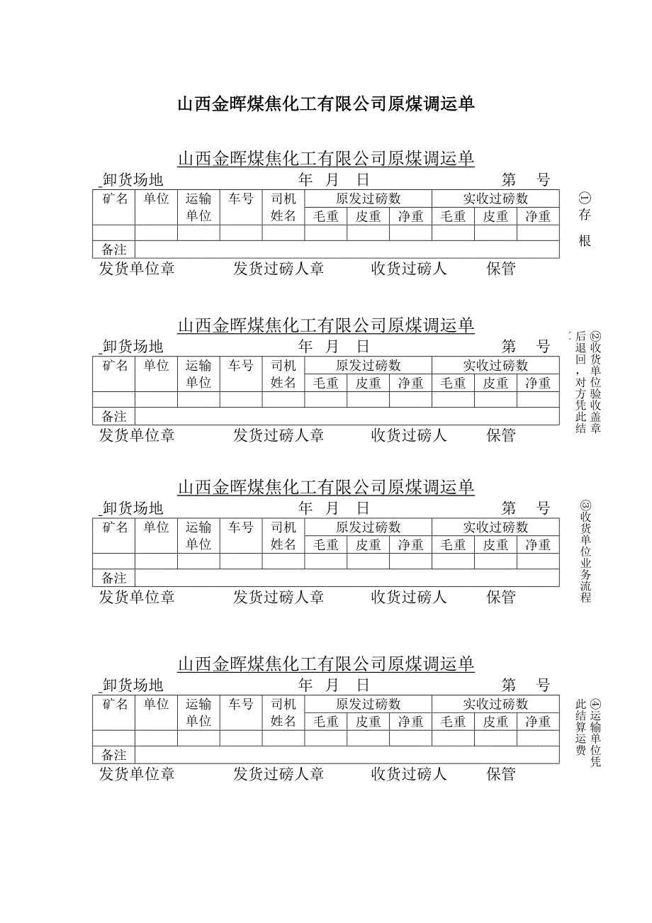 盛勤咨询-山西金晖原煤车间表单_第2页