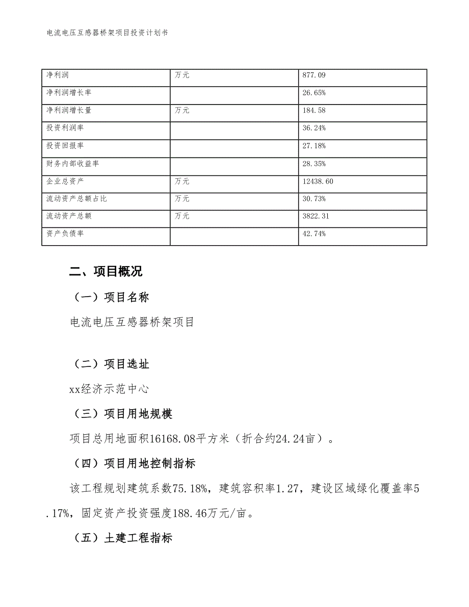 电流电压互感器桥架项目投资计划书（参考模板及重点分析）_第4页