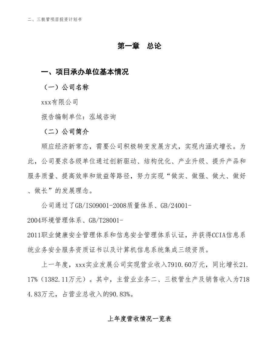 二、三极管项目投资计划书（参考模板及重点分析）_第2页