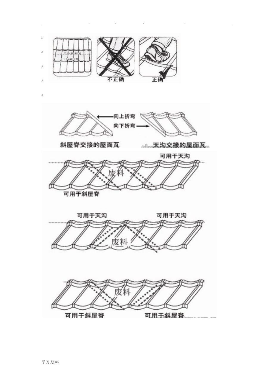 金属瓦安装技术交底大全_第5页