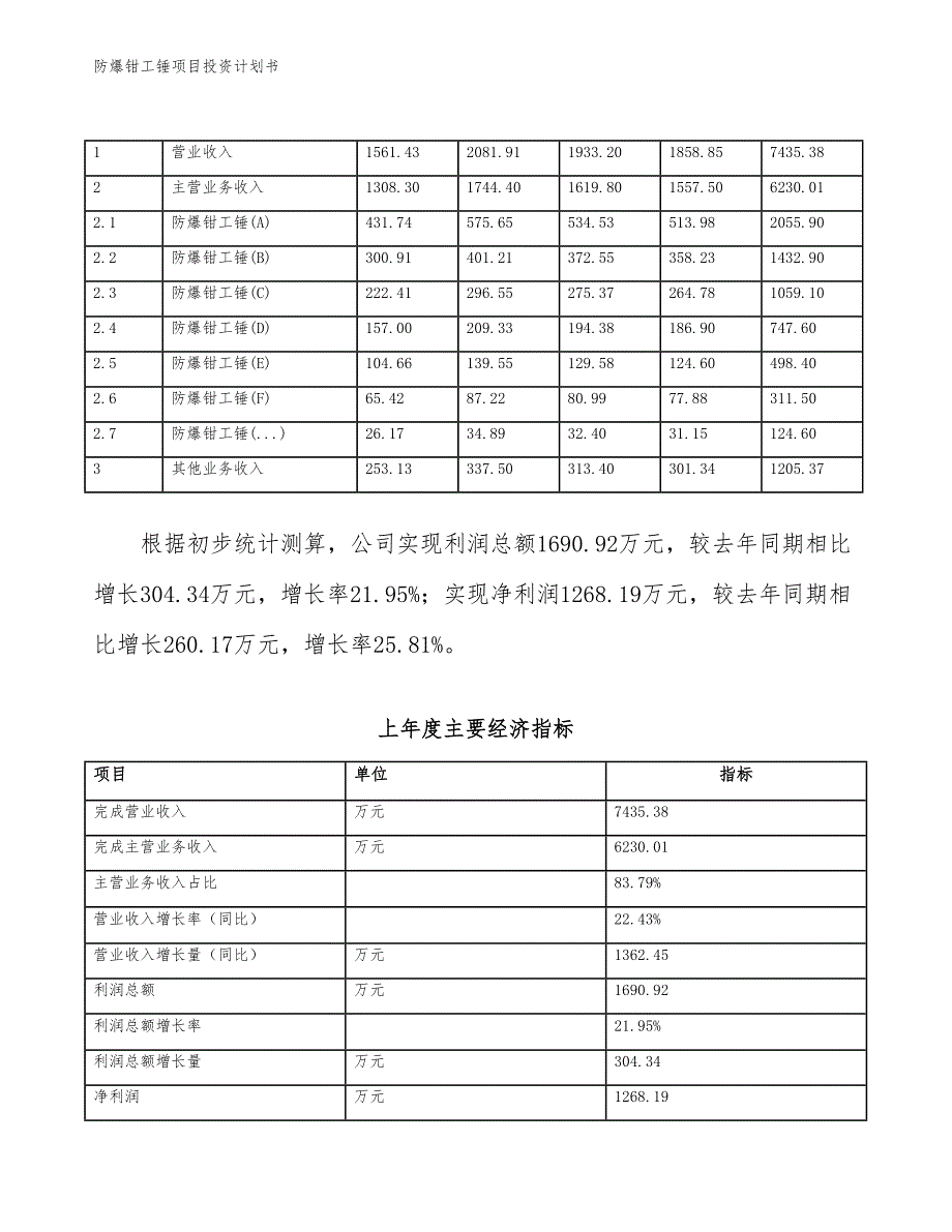 防爆钳工锤项目投资计划书（参考模板及重点分析）_第3页