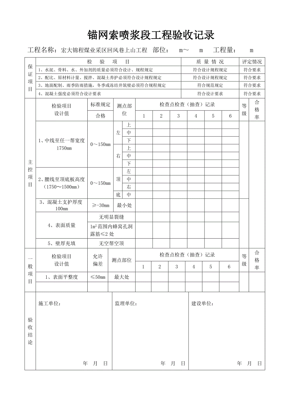 锚网索喷浆段工程验收记录_第2页