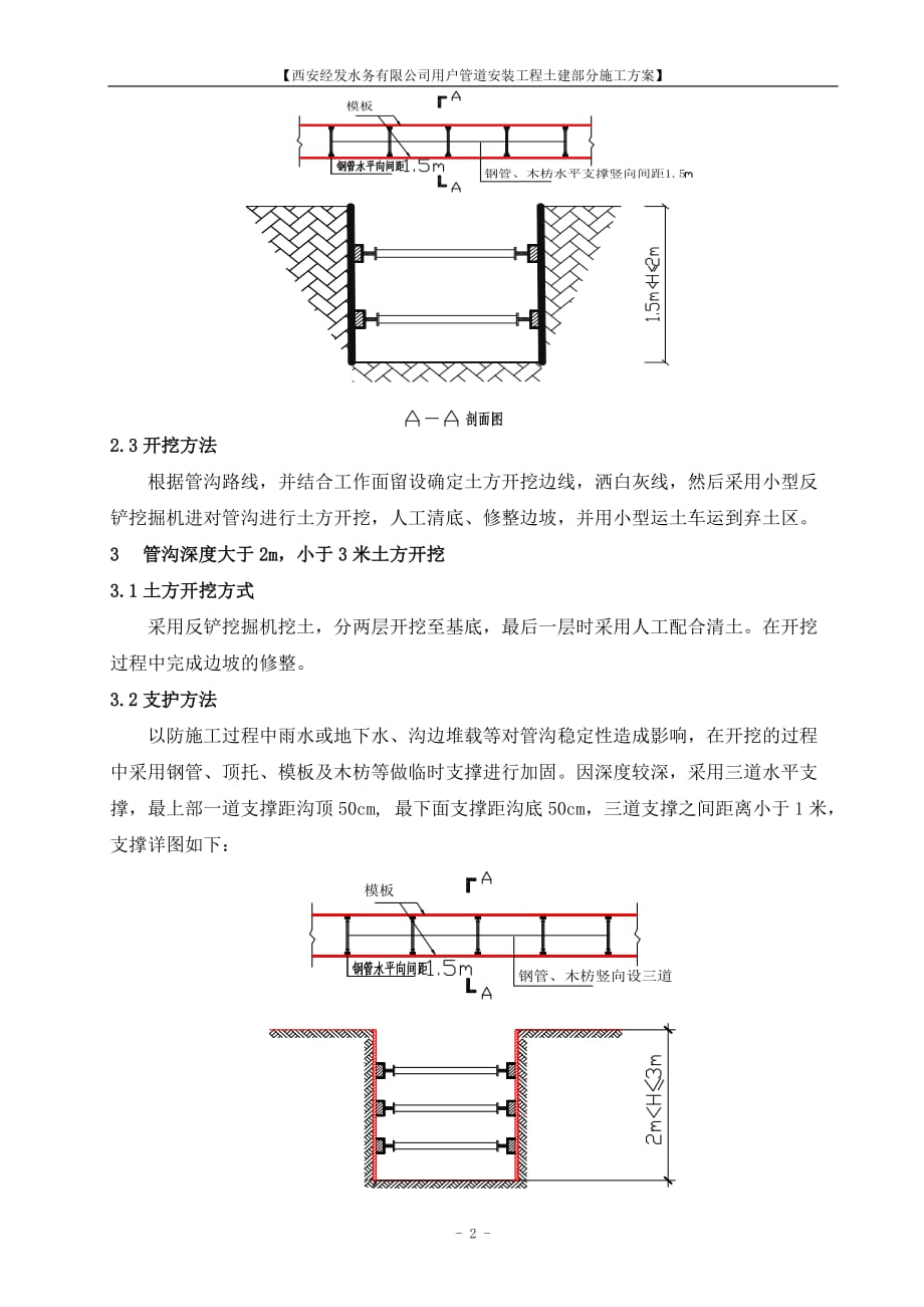 管沟、管井及竖井的开挖施工方案概要_第2页