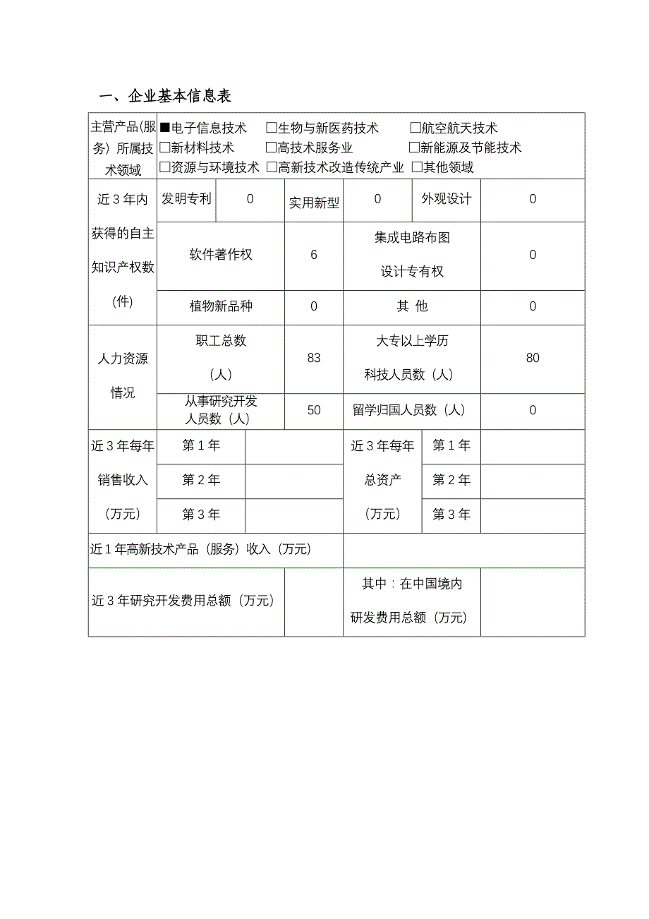 高新申请表范本_第3页