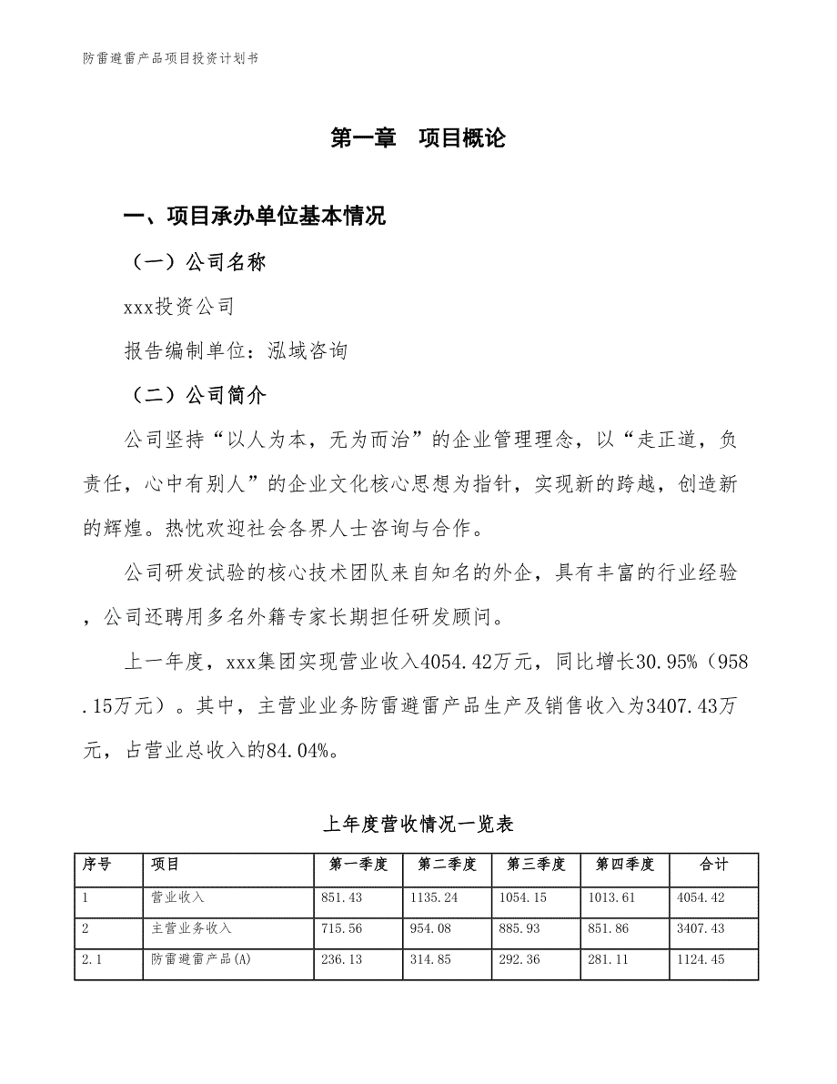 防雷避雷产品项目投资计划书（参考模板及重点分析）_第2页