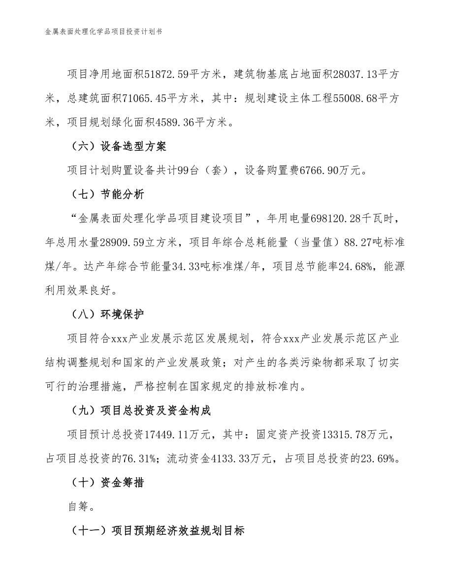 金属表面处理化学品项目投资计划书（参考模板及重点分析）_第5页