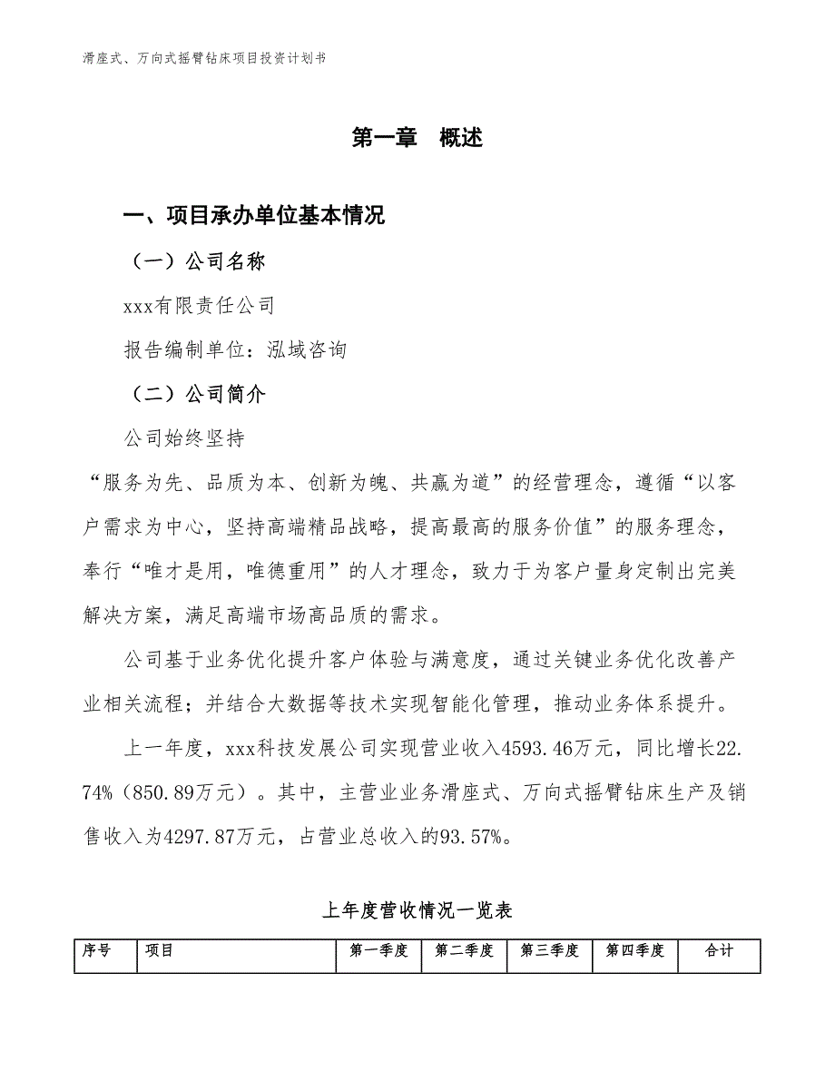 滑座式、万向式摇臂钻床项目投资计划书（参考模板及重点分析）_第2页