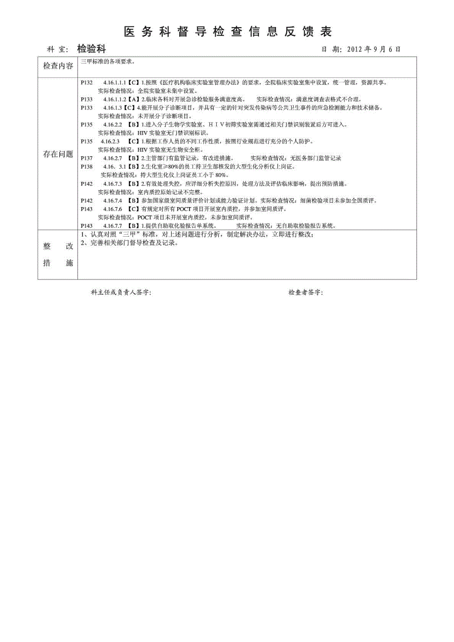 医务科三甲标准请求医技科室督导检查反应表[最新]_第3页