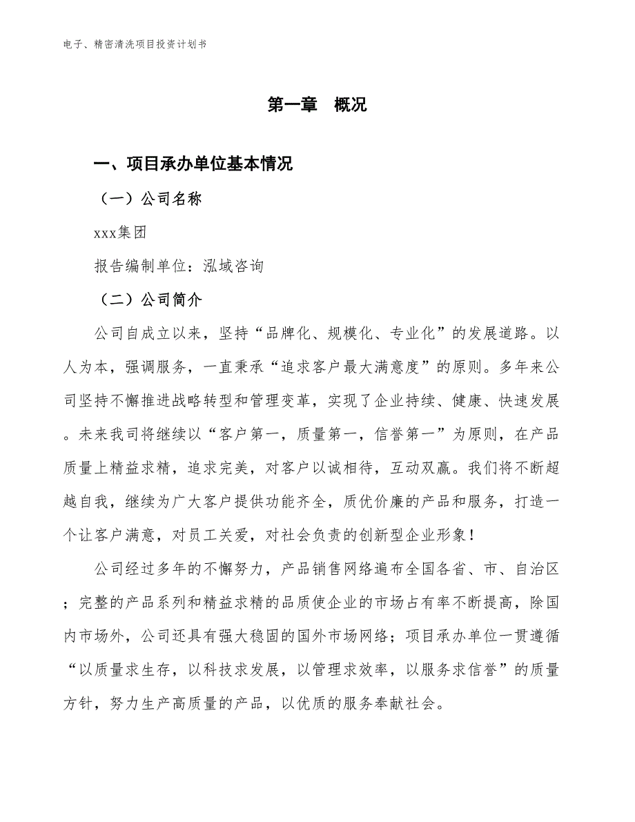 电子、精密清洗项目投资计划书（参考模板及重点分析）_第2页