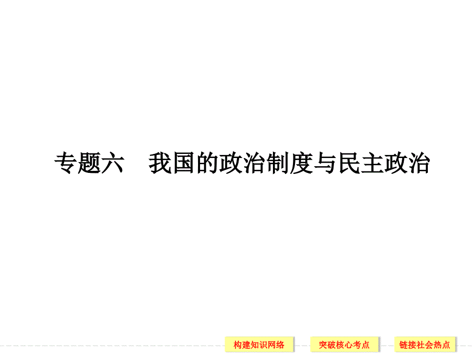 高考政治二轮专题复习课件 专题六 我国的政治制度与民主政治_第2页