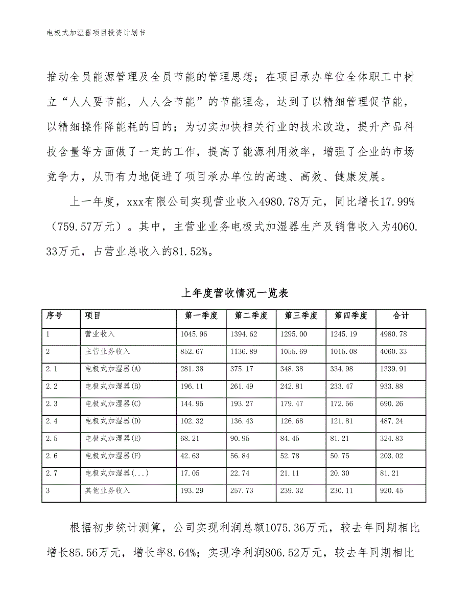 电极式加湿器项目投资计划书（参考模板及重点分析）_第3页