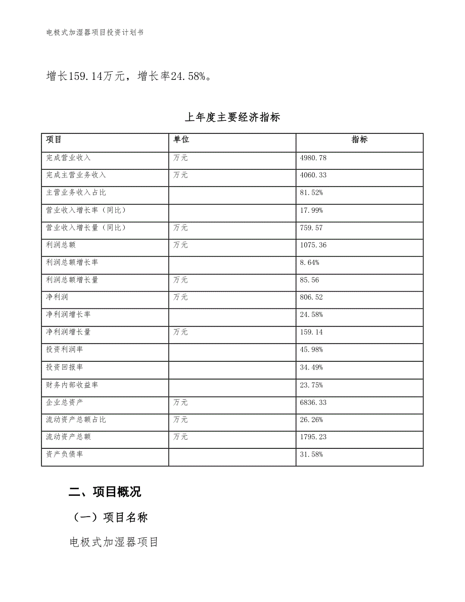 电极式加湿器项目投资计划书（参考模板及重点分析）_第4页