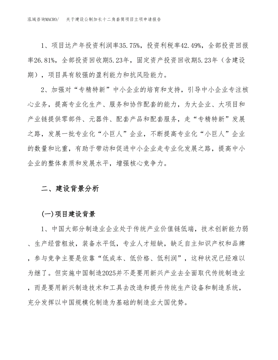 关于建设公制加长十二角套筒项目立项申请报告（37亩）.docx_第4页