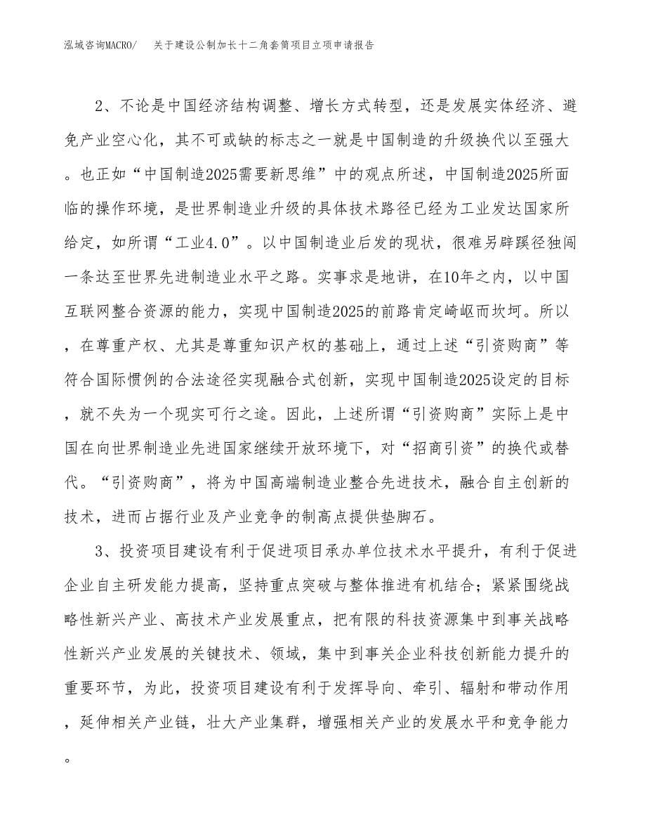 关于建设公制加长十二角套筒项目立项申请报告（37亩）.docx_第5页