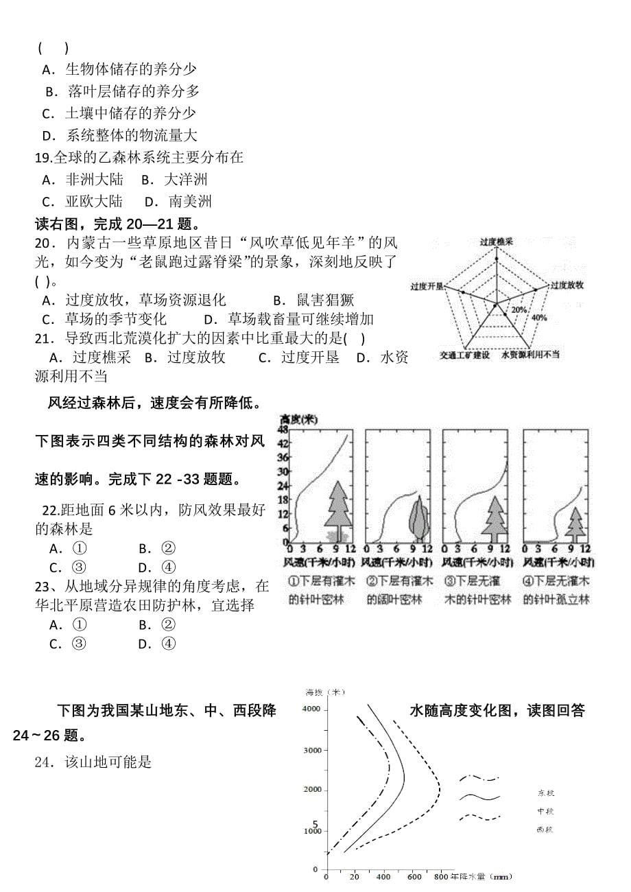 中国地理概论试题_第5页