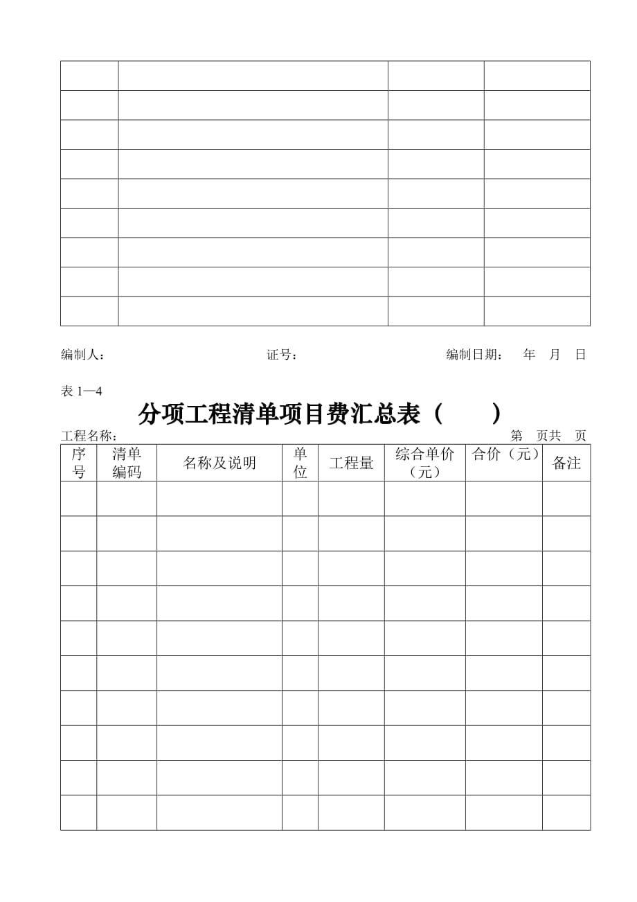 广东省市政工程量清单计价标准格式_第3页