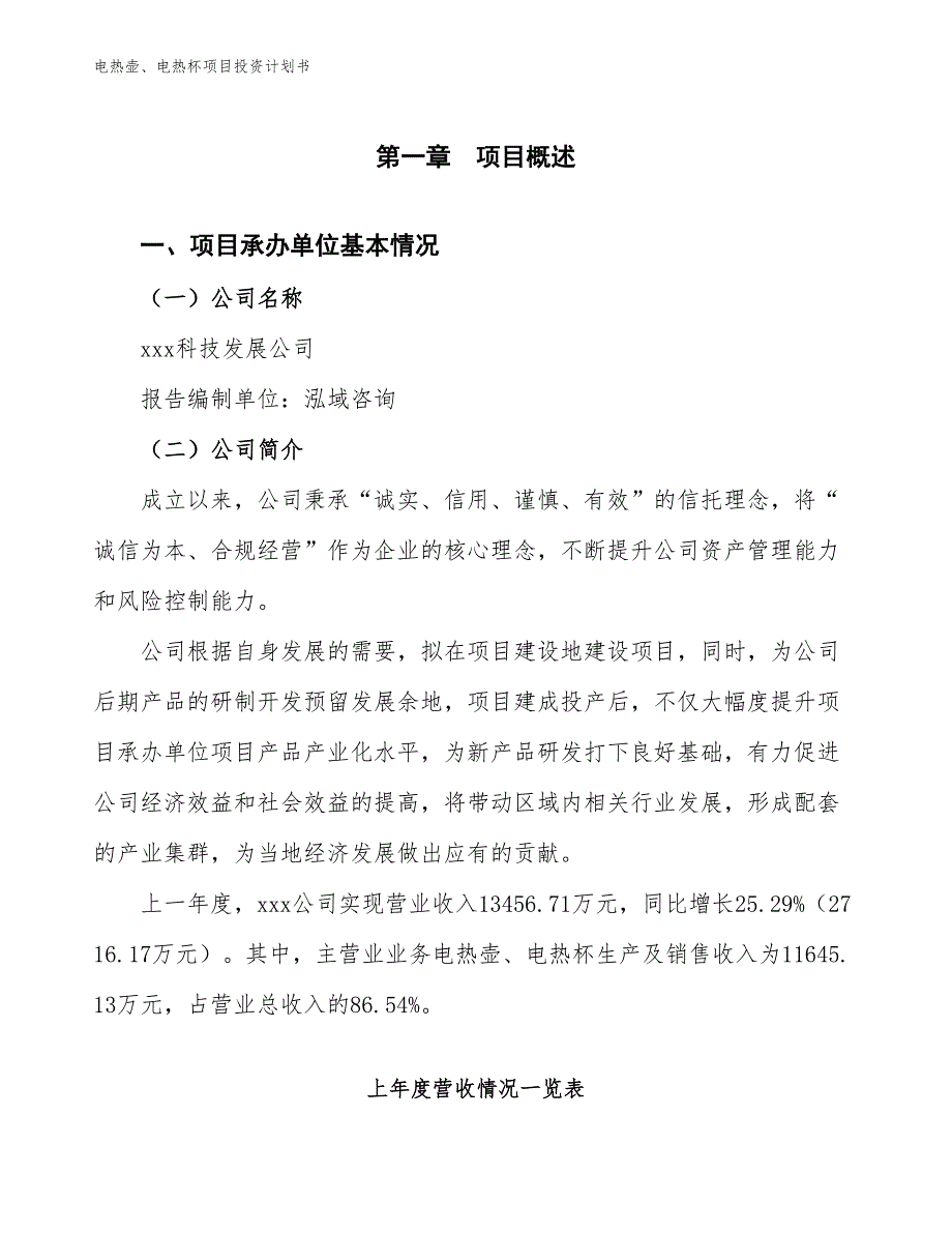 电热壶、电热杯项目投资计划书（参考模板及重点分析）_第2页