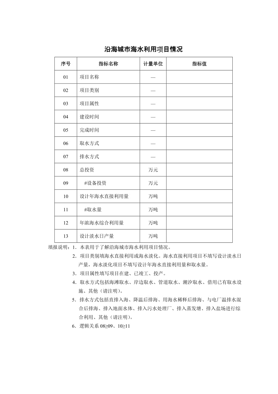 2017年度海水利用基础信息报送表_第4页