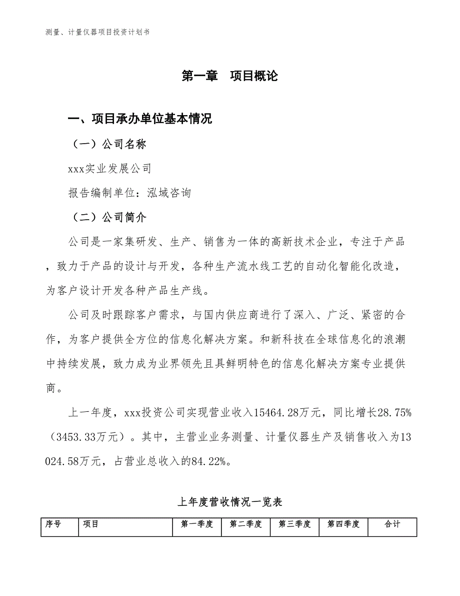 测量、计量仪器项目投资计划书（参考模板及重点分析）_第2页