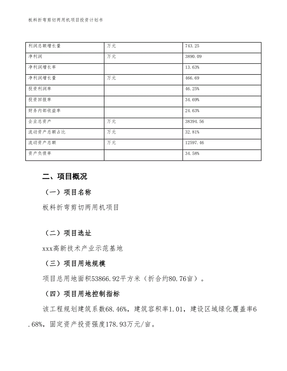 板料折弯剪切两用机项目投资计划书（参考模板及重点分析）_第4页