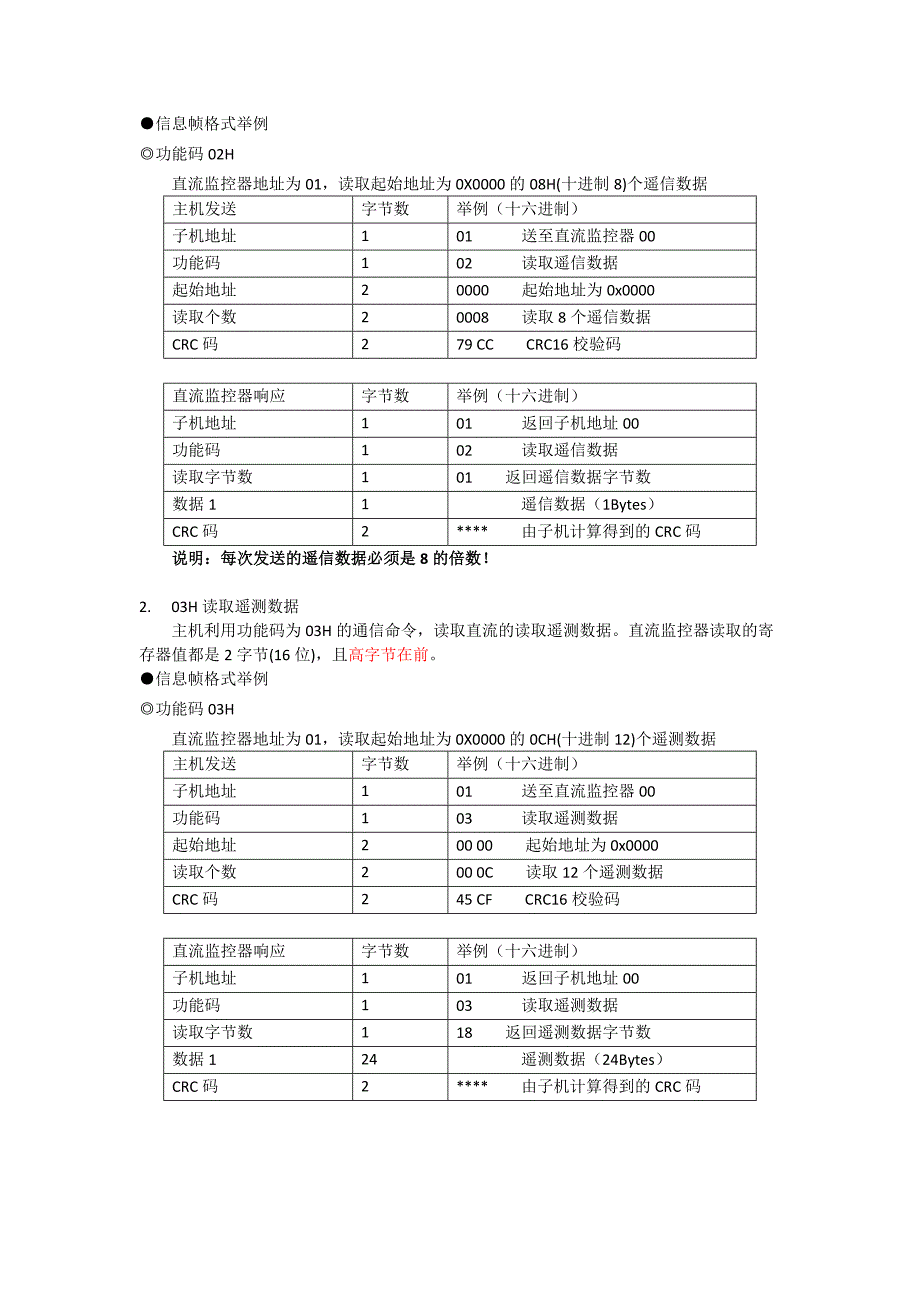 直流监控器后台通讯协议_第2页