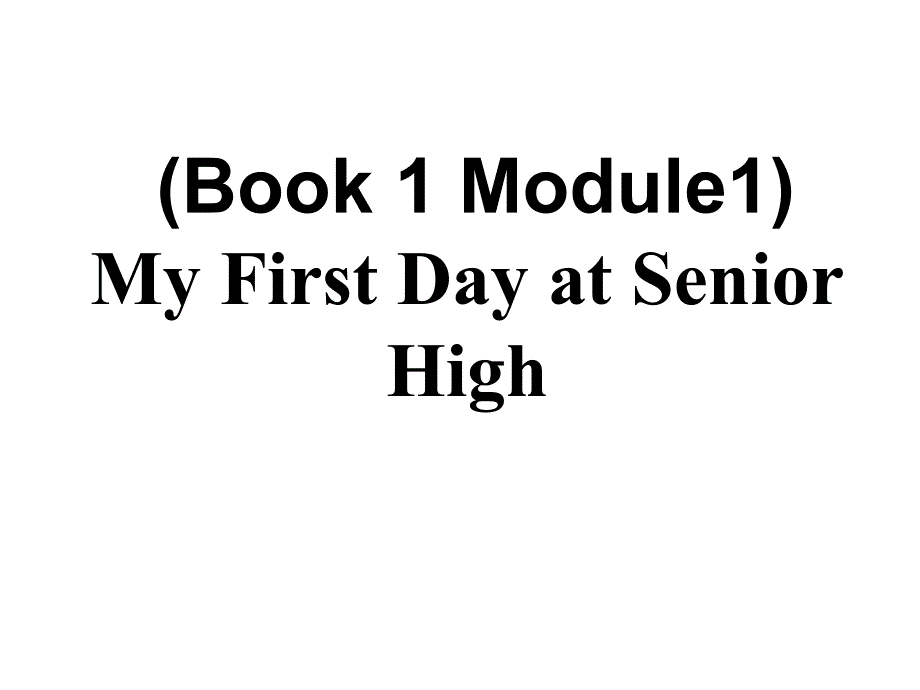 英语外研版 book1 module 1_第1页