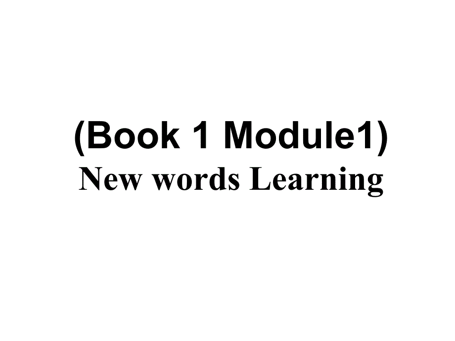 英语外研版 book1 module 1_第2页